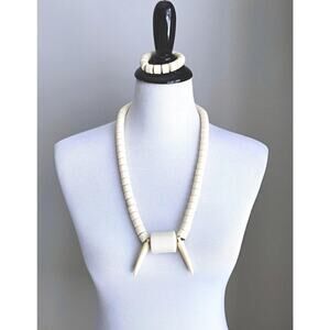 African Nigerian Wedding Igbo white neck Beads and bracelets
